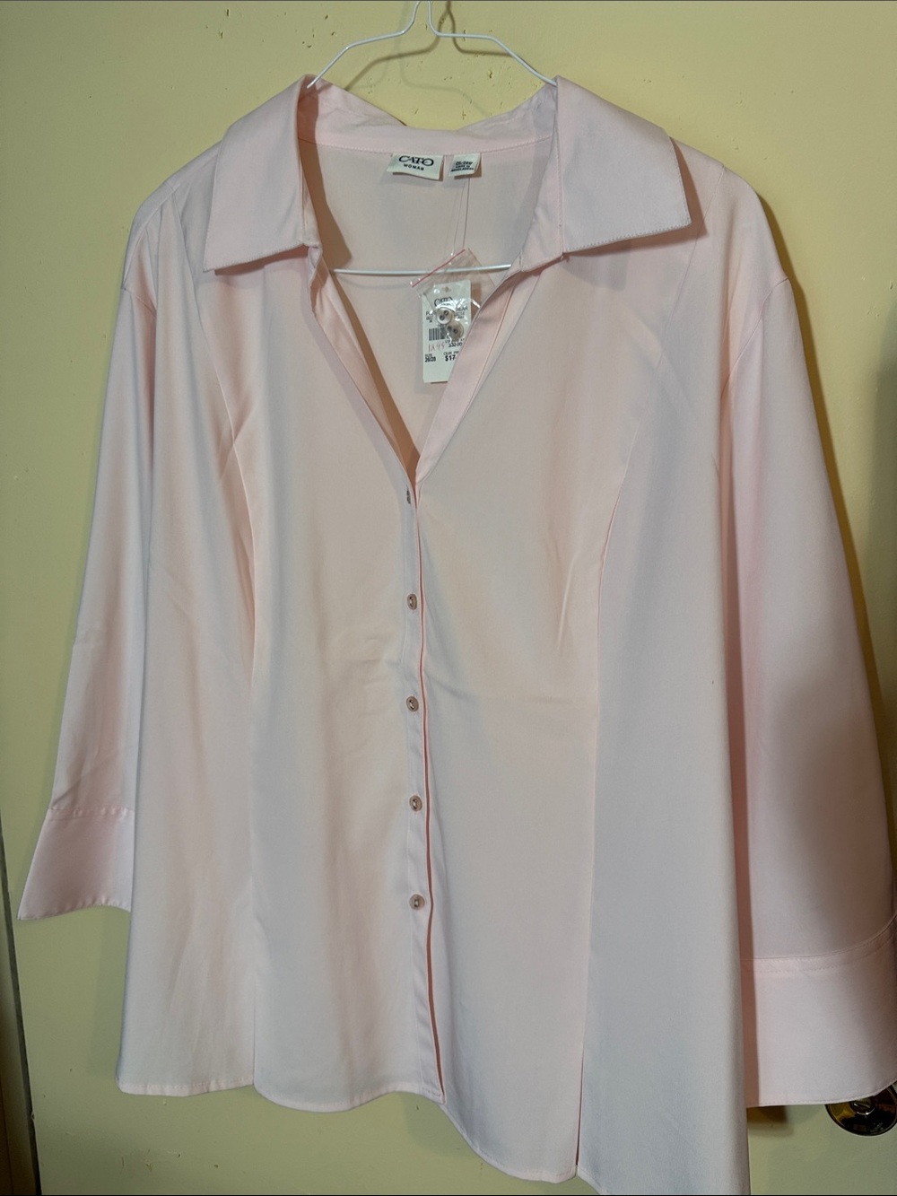 Cato Pale Pink Women’s Button-Down Casual Shirt